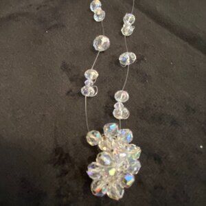 Floating crystal necklace